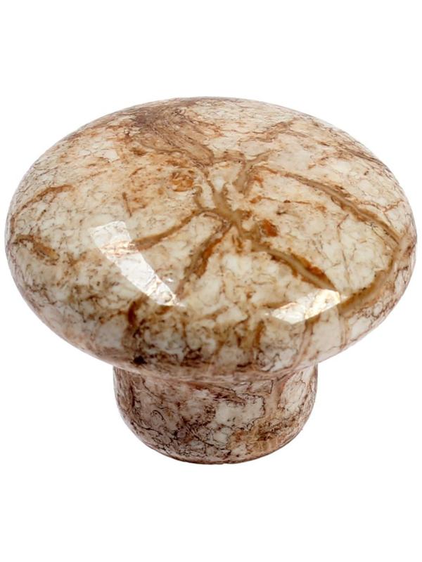 Ручка кнопка ART CAPPIO Ceramics 011, d=32, керамическая, белая с текстурой