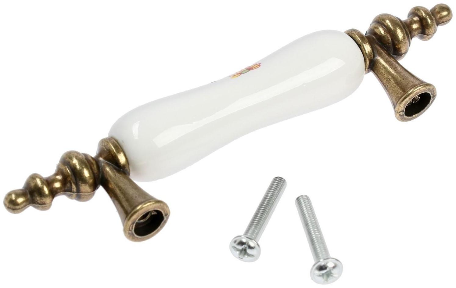 Ручка скоба FLOWER CAPPIO Ceramics 016, 76 мм, цвет бронза