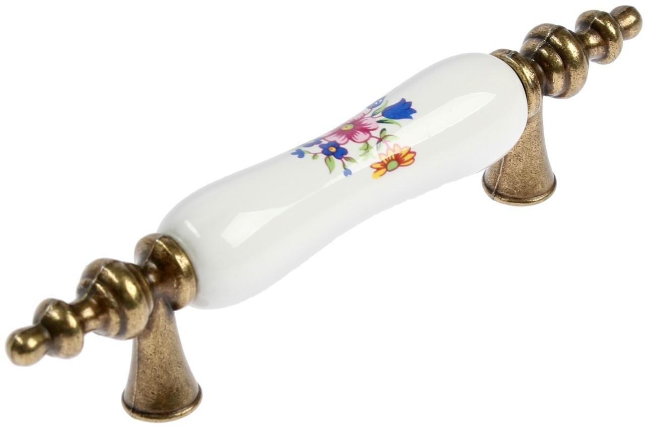 Ручка скоба FLOWER CAPPIO Ceramics 016, 76 мм, цвет бронза