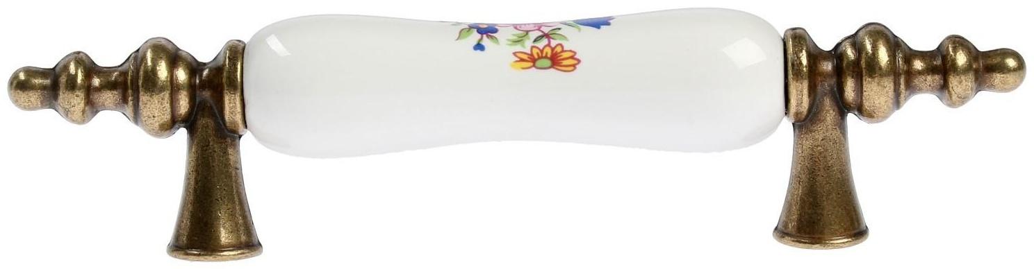 Ручка скоба FLOWER CAPPIO Ceramics 016, 76 мм, цвет бронза