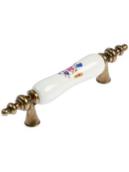 Ручка скоба FLOWER CAPPIO Ceramics 016, 76 мм, цвет бронза