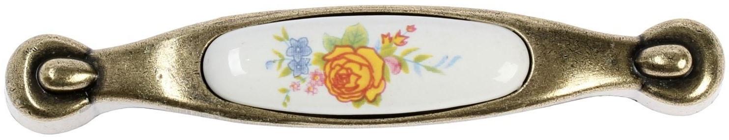 Ручка скоба ROSE CAPPIO Ceramics, 96 мм, цвет бронза