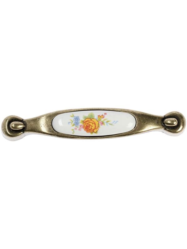 Ручка скоба ROSE CAPPIO Ceramics, 96 мм, цвет бронза