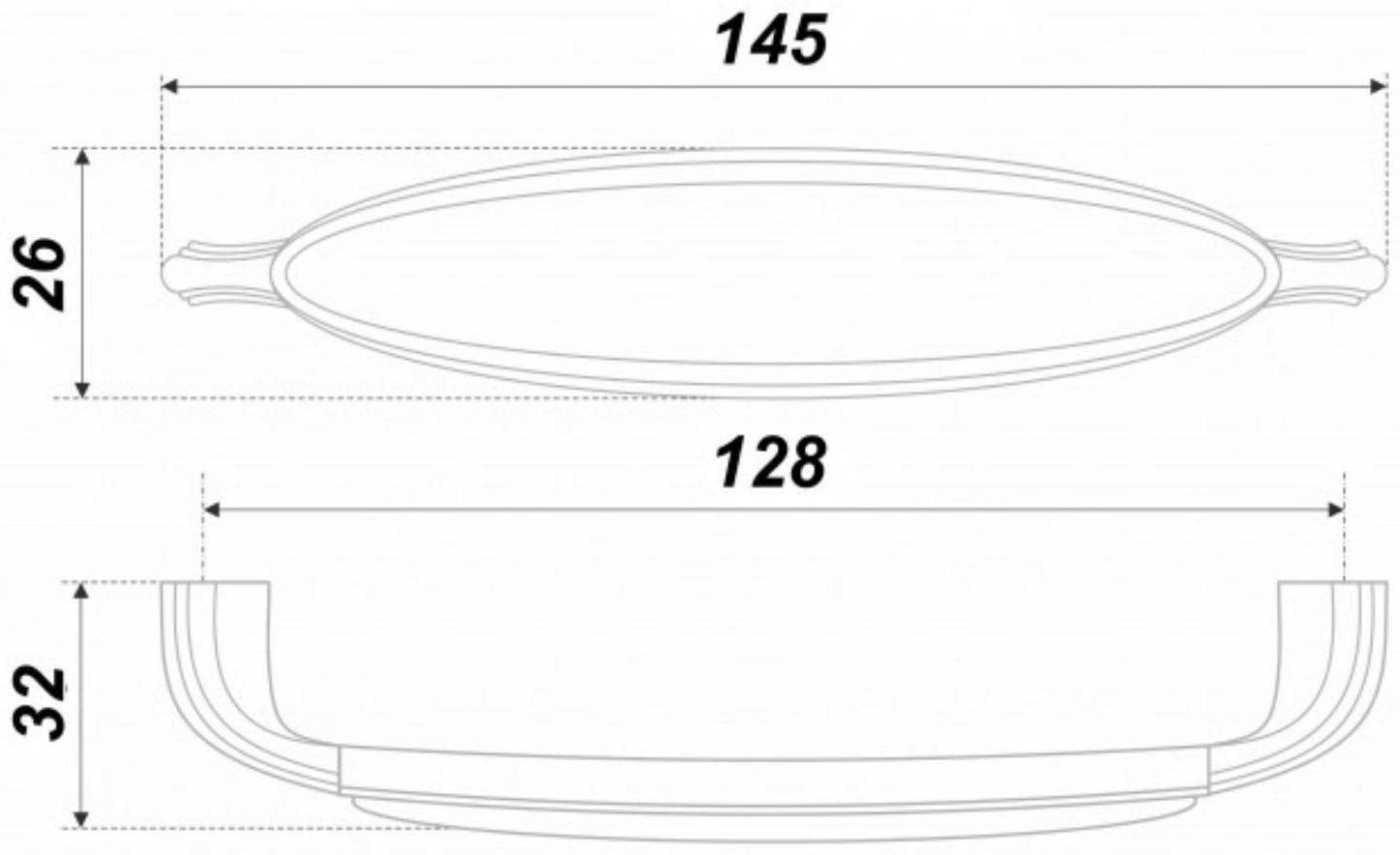 Ручка скоба CAPPIO Ceramics, 128 мм, цвет бронза