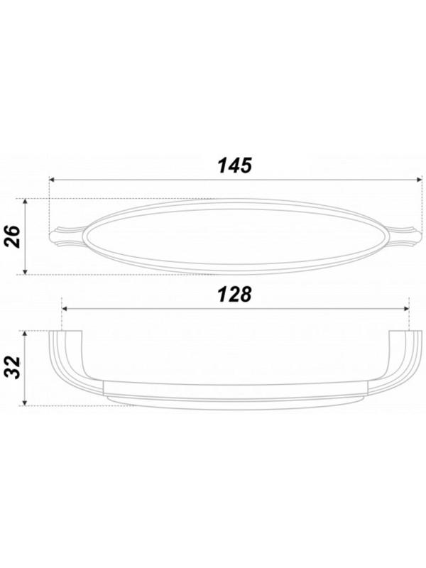 Ручка скоба CAPPIO Ceramics, 128 мм, цвет бронза