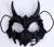 Карнавальный Набор:бандана в полоску,,маска с рогами латекс черная,т.наклейка