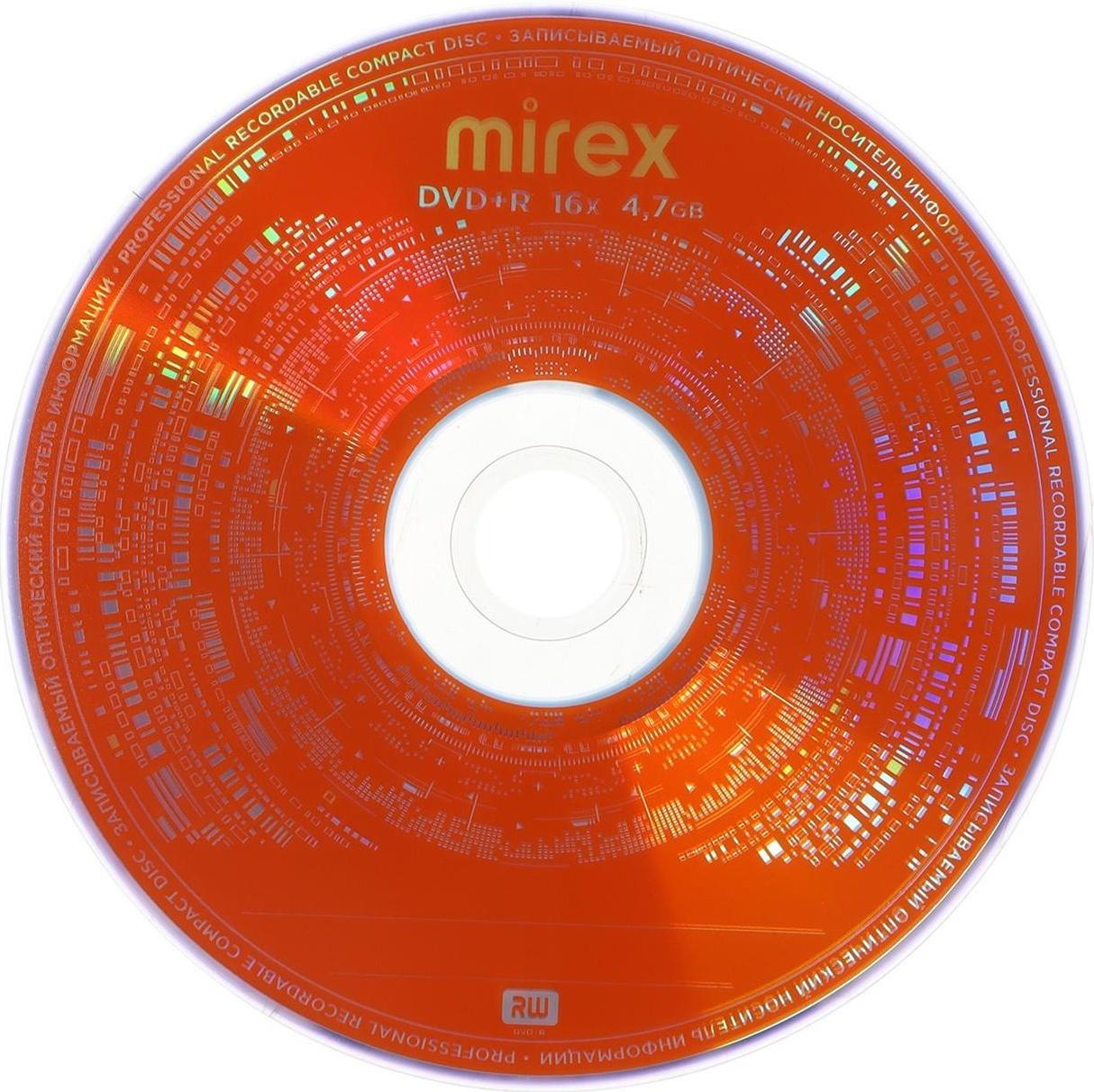 Диск DVD+R Mirex Brand, 16x, 4.7 Гб, конверт, 1 шт