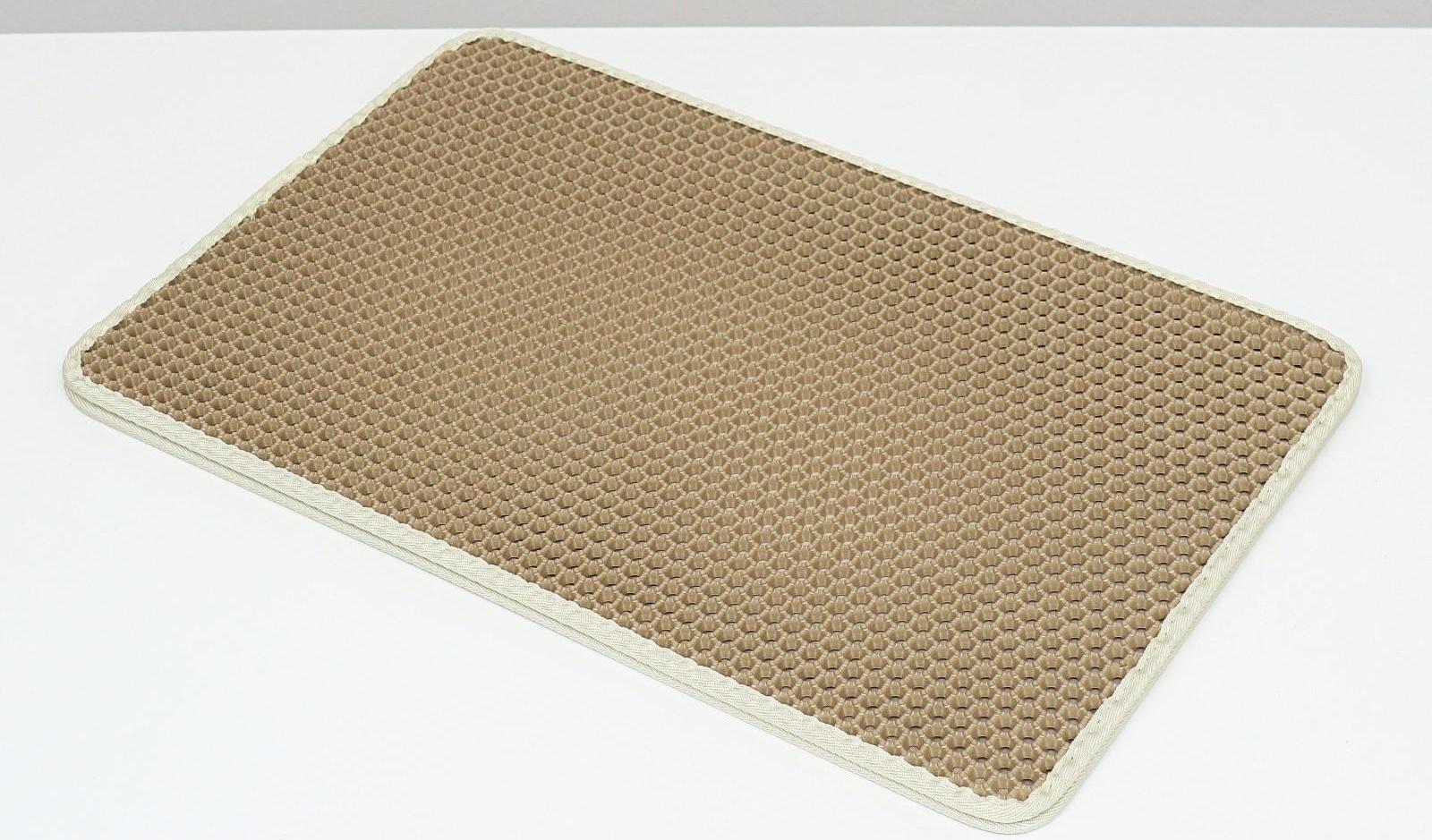 Pet-it коврик для кошачьего лотка 40х60, двухслойный, бежевый