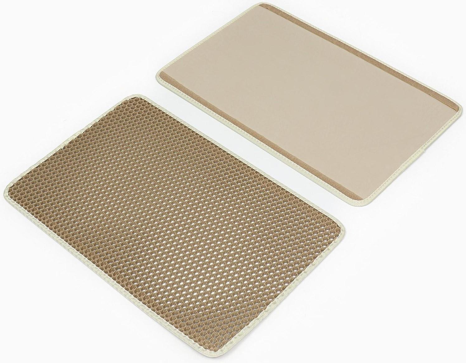 Pet-it коврик для кошачьего лотка 40х60, двухслойный, бежевый