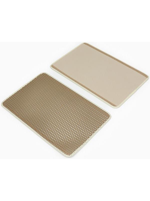 Pet-it коврик для кошачьего лотка 40х60, двухслойный, бежевый