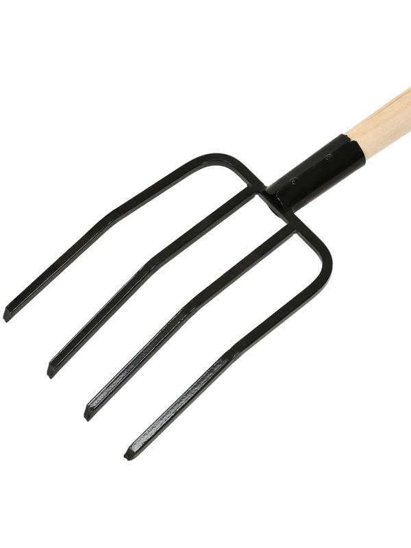 Вилы садово-огородные, 4-рогие, деревянный черенок