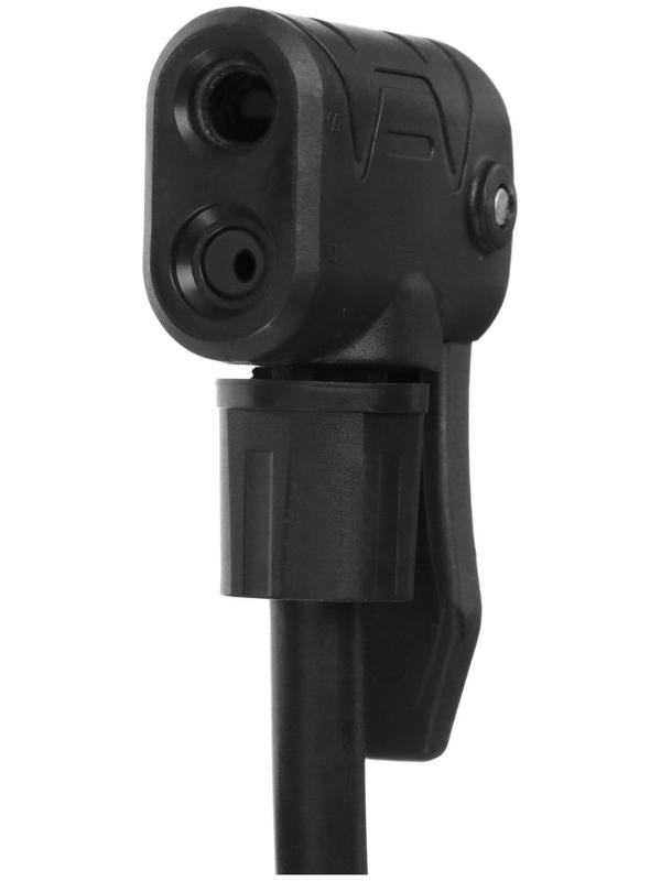 Насос напольный с манометром, авто/вело ниппель, цвет чёрный