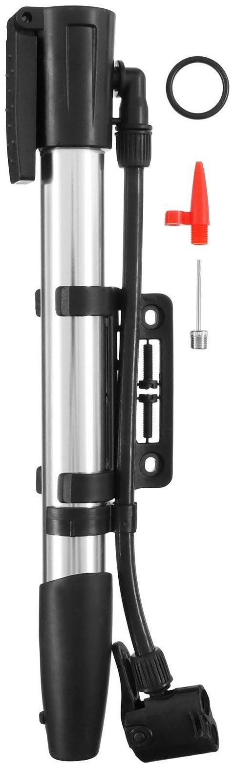 Насос ручной со шлангом, цвет серебристый