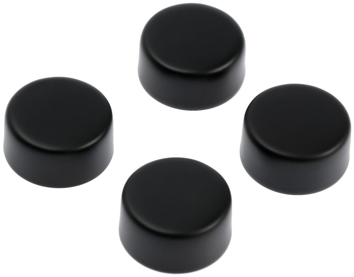 Зеркалодержатель ТУНДРА LIGHT, d=17 мм, без сверления, цвет черный, 4 шт.