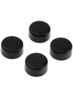 Зеркалодержатель ТУНДРА LIGHT, d=17 мм, без сверления, цвет черный, 4 шт.