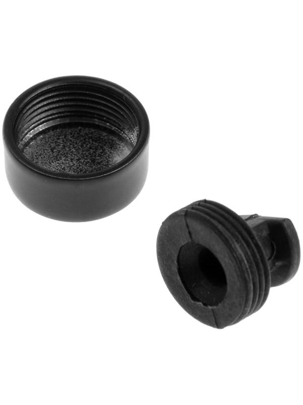 Зеркалодержатель ТУНДРА LIGHT, d=17 мм, без сверления, цвет черный, 4 шт.