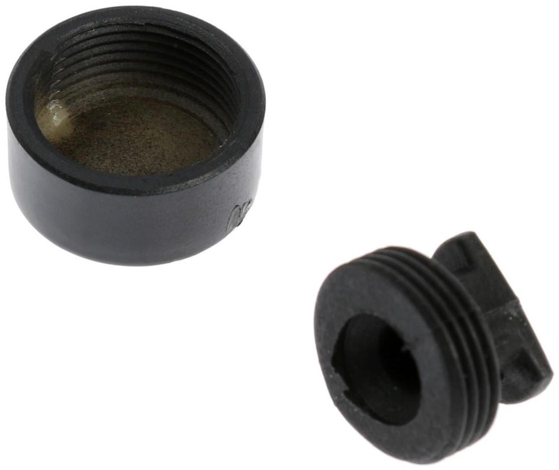 Зеркалодержатель ТУНДРА LIGHT, d=17 мм, без сверления, цвет черный, пластик, 4 шт.