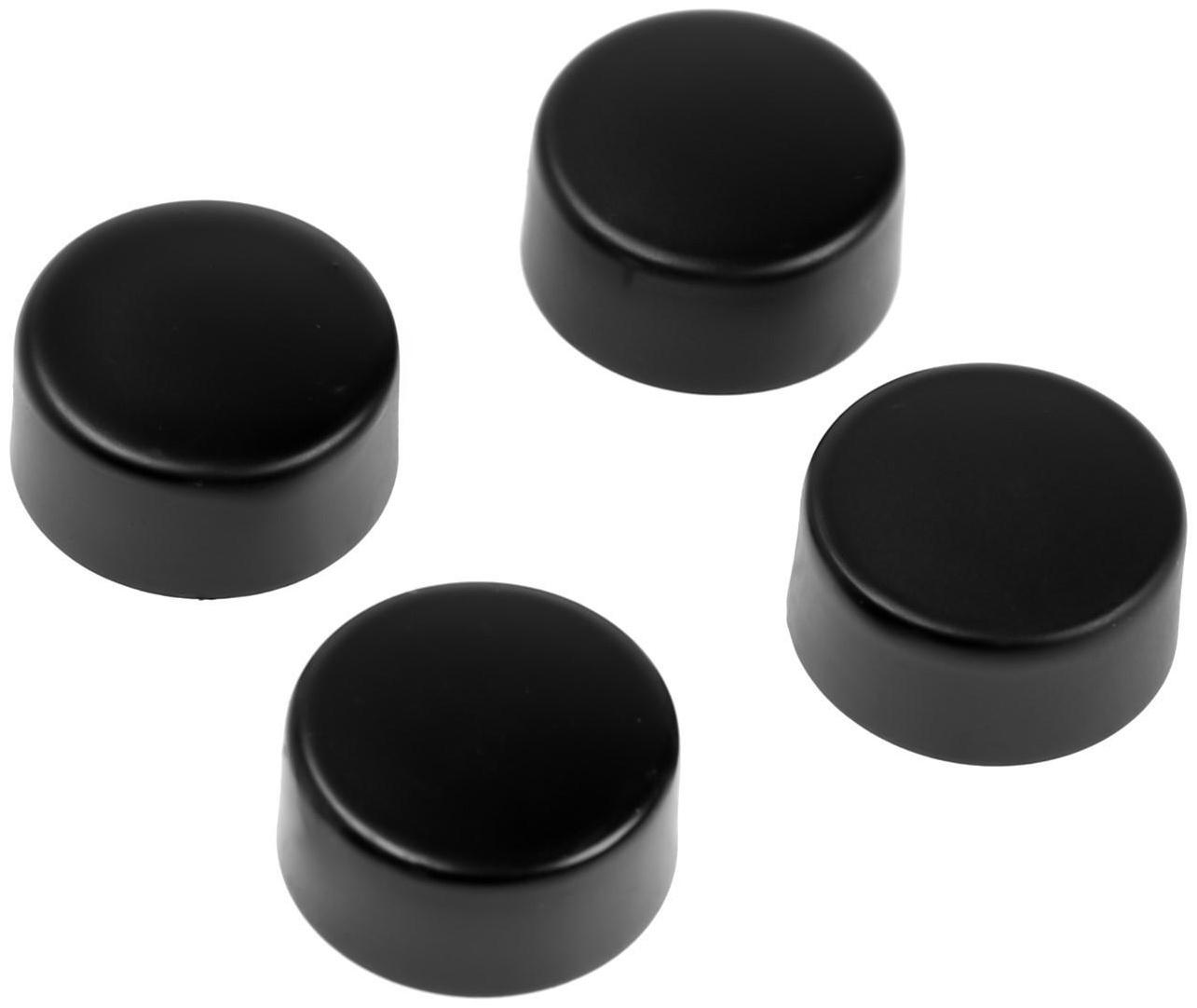 Зеркалодержатель ТУНДРА LIGHT, d=17 мм, без сверления, цвет черный, пластик, 4 шт.