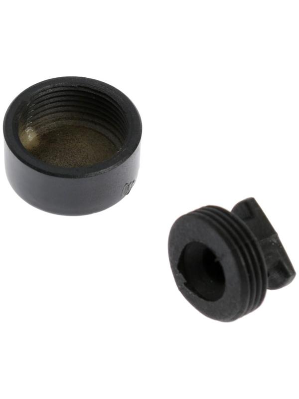 Зеркалодержатель ТУНДРА LIGHT, d=17 мм, без сверления, цвет черный, пластик, 4 шт.