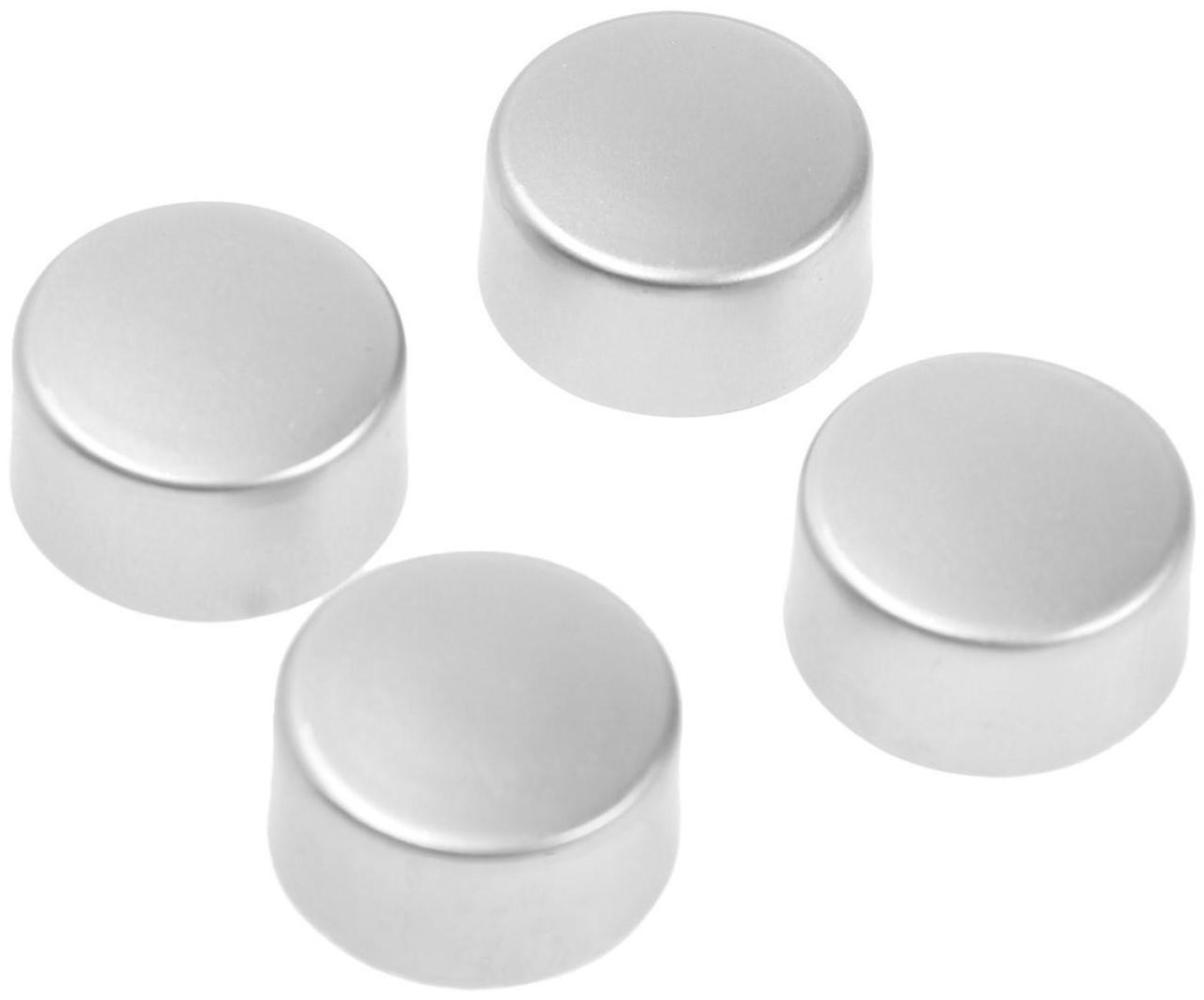 Зеркалодержатель ТУНДРА LIGHT, d=17 мм, без сверления, цвет матовый никель, пластик, 4 шт.