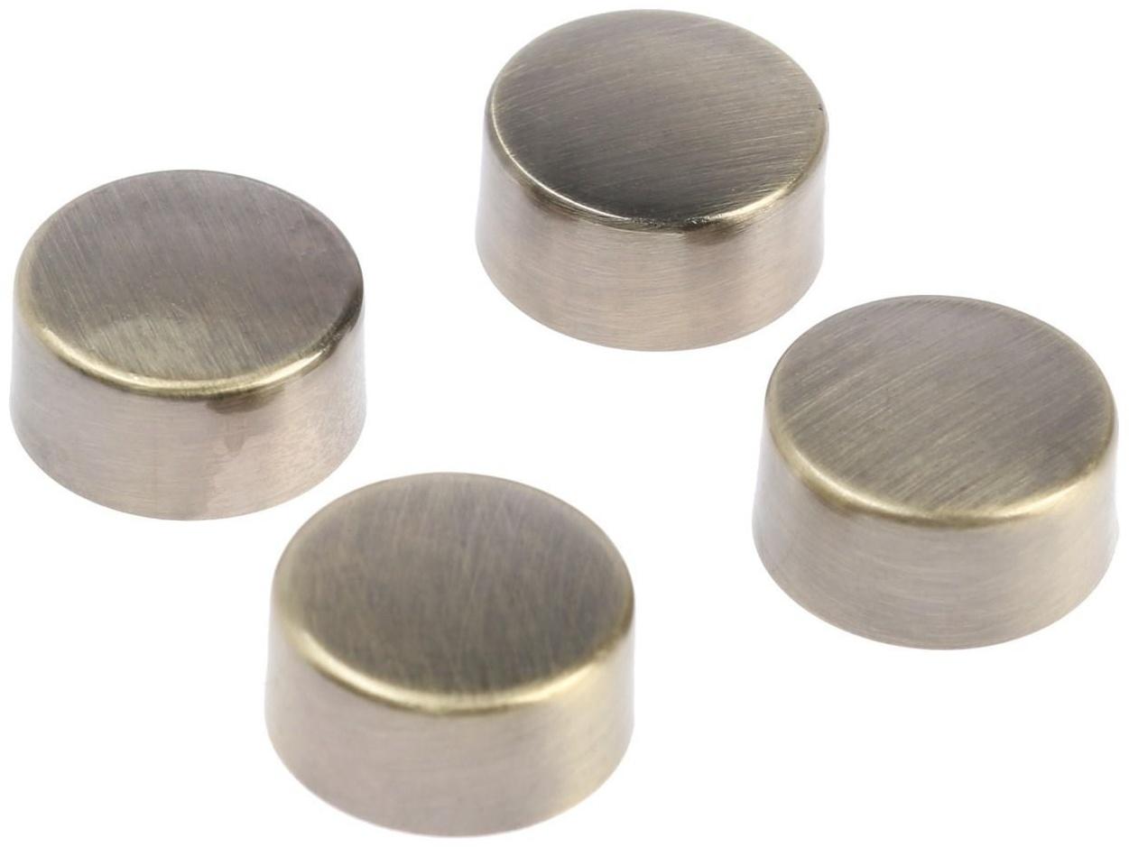 Зеркалодержатель ТУНДРА LIGHT, d=17 мм, без сверления, цвет бронза, пластик, 4 шт.