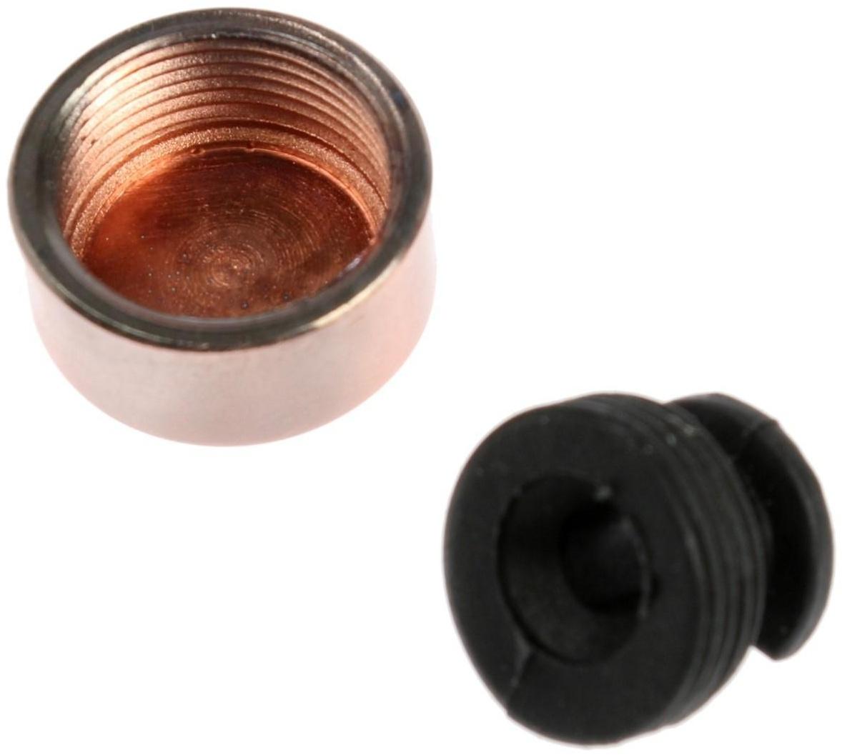 Зеркалодержатель ТУНДРА LIGHT, d=17 мм, без сверления, цвет медь, пластик, 4 шт.