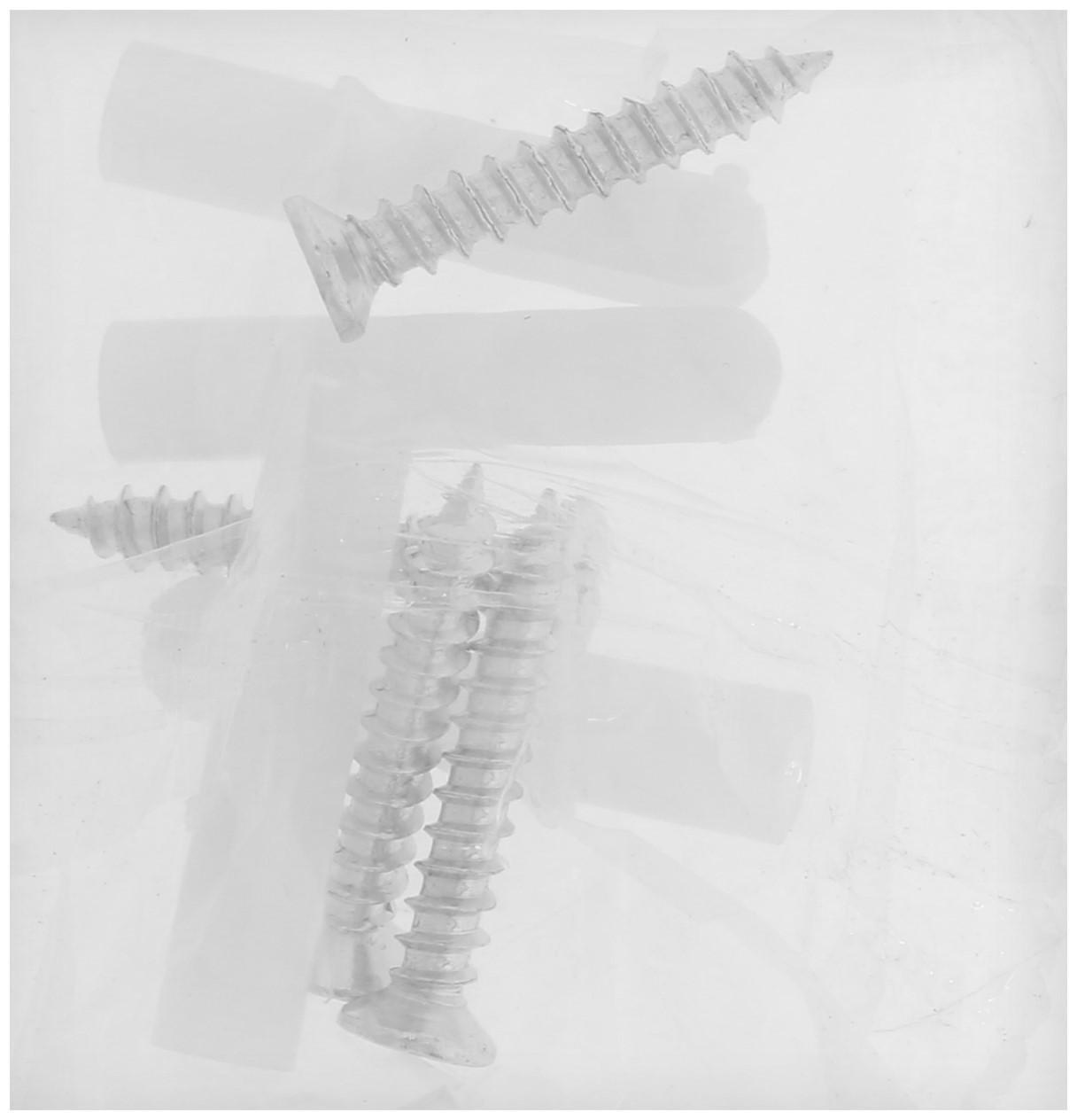 Зеркалодержатель ТУНДРА LIGHT, d=20 мм, без сверления, цвет хром, пластик, 4 шт.