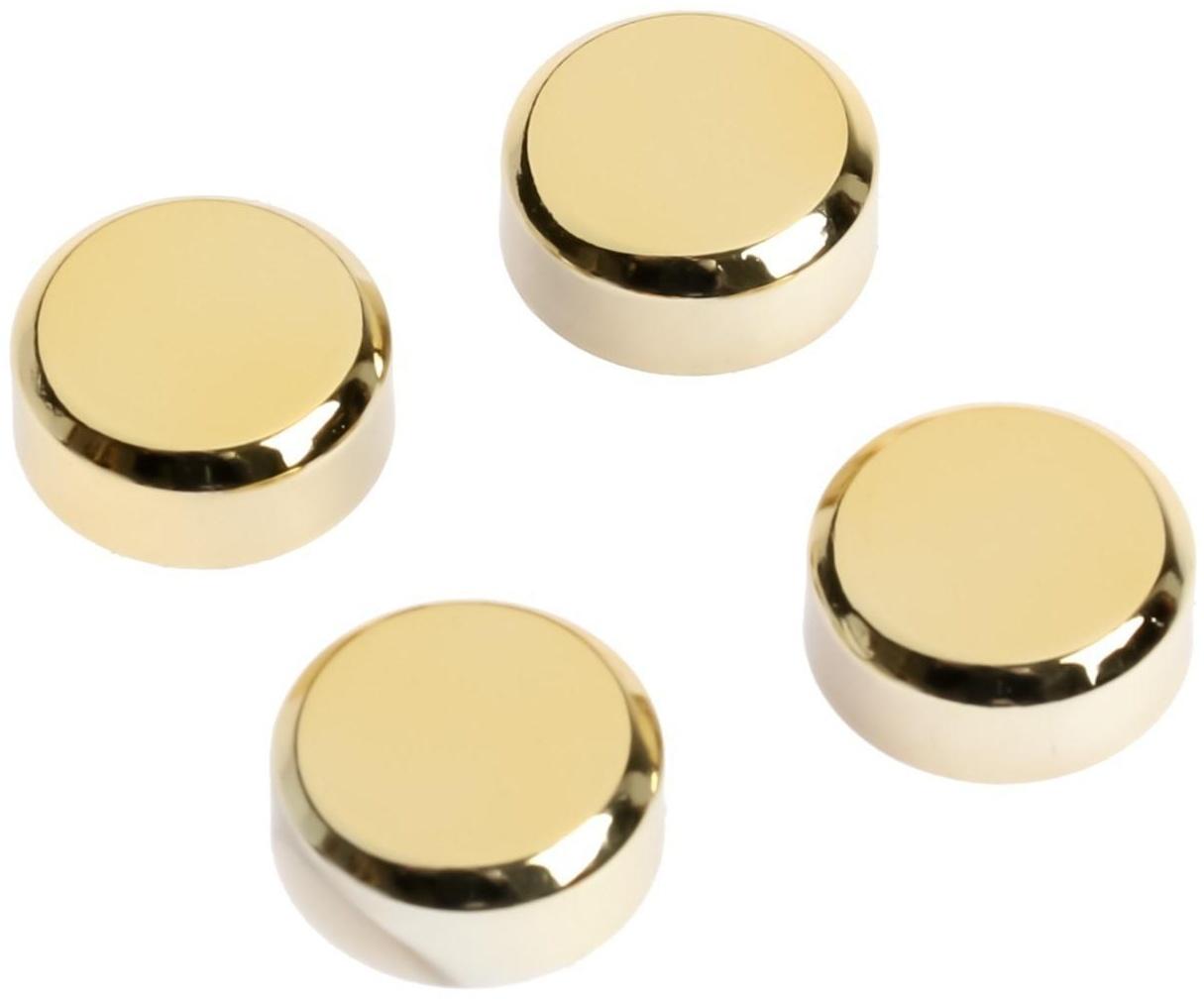 Зеркалодержатель ТУНДРА , d=20 мм, без сверления, цвет золото, пластик, 4 шт.