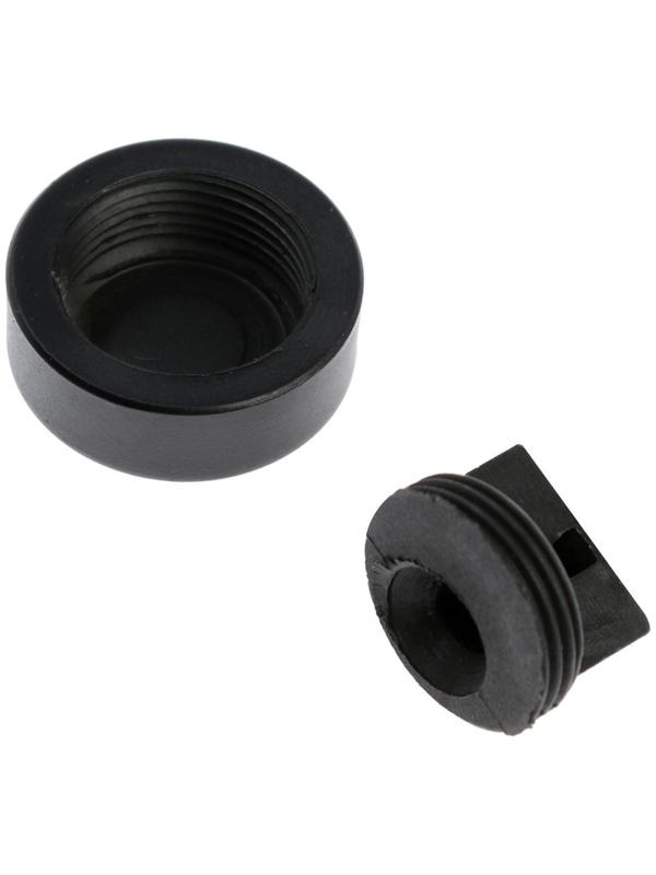 Зеркалодержатель ТУНДРА , d=20 мм, без сверления, цвет черный, пластик, 4 шт.