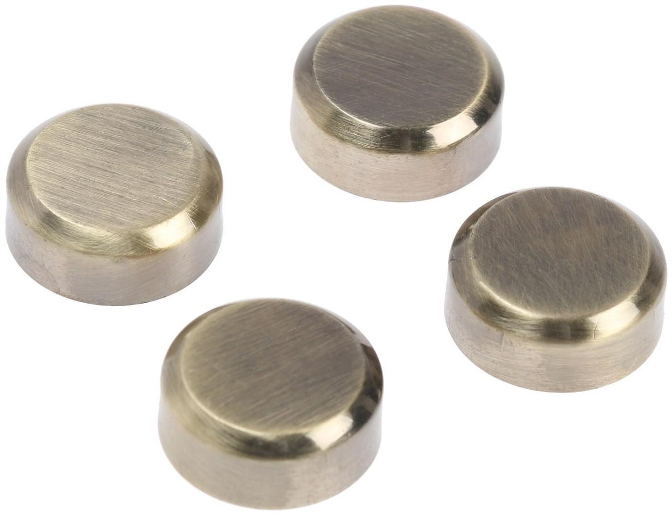 Зеркалодержатель ТУНДРА , d=20 мм, без сверления, цвет бронза, пластик, 4 шт.