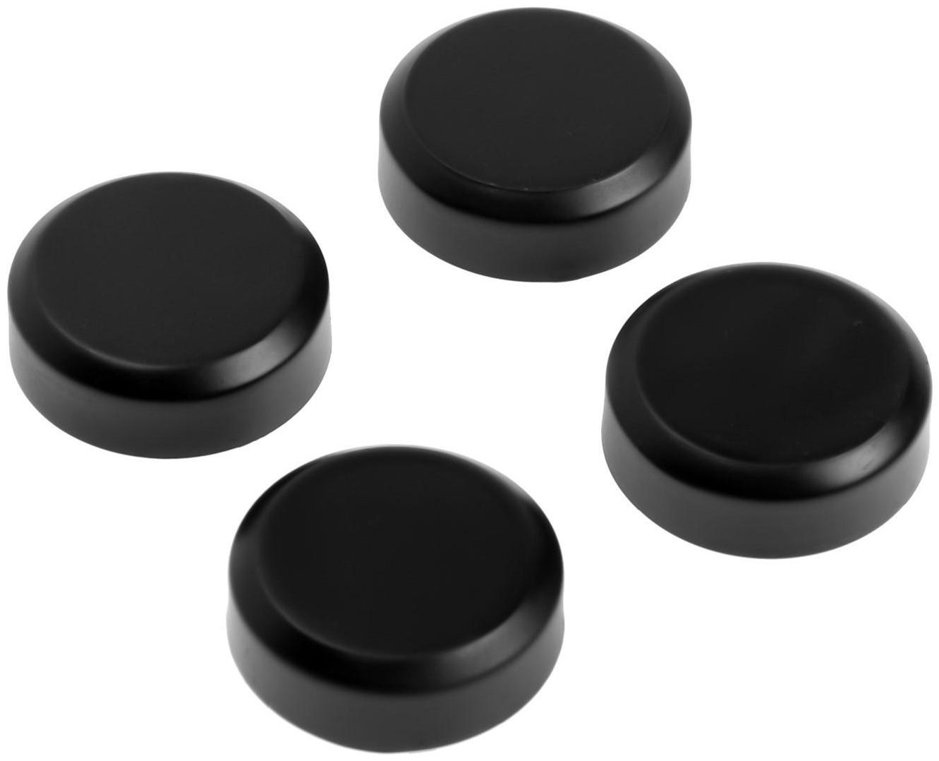 Зеркалодержатель ТУНДРА , d=25 мм, без сверления, цвет черный, пластик, 4 шт.