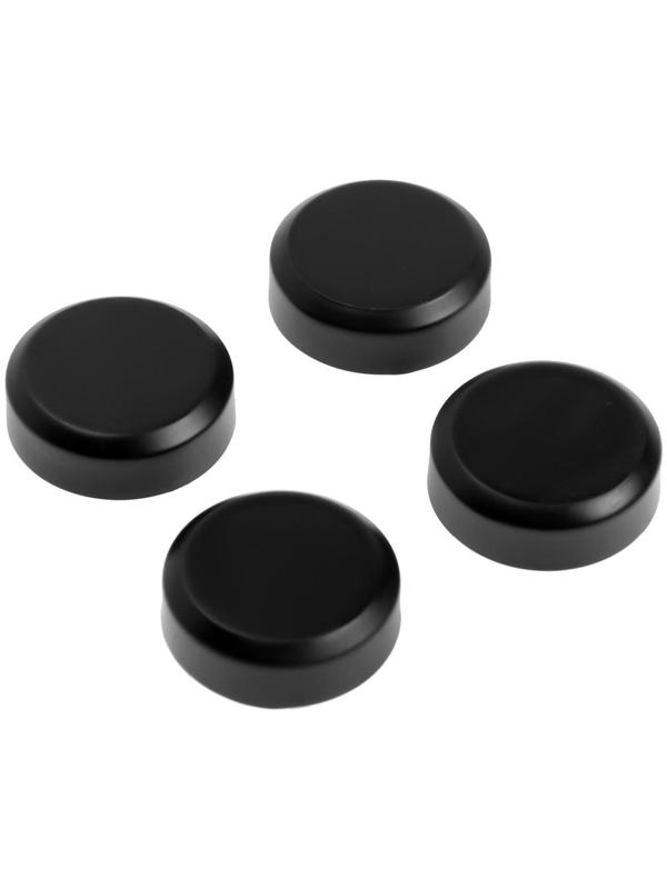 Зеркалодержатель ТУНДРА , d=25 мм, без сверления, цвет черный, пластик, 4 шт.