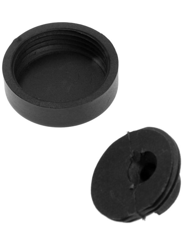 Зеркалодержатель ТУНДРА , d=25 мм, без сверления, цвет черный, пластик, 4 шт.