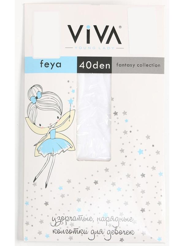 Колготки детские FEYA 40 den, цвет белый/звезда, рост 158-164 см (12-14 лет)