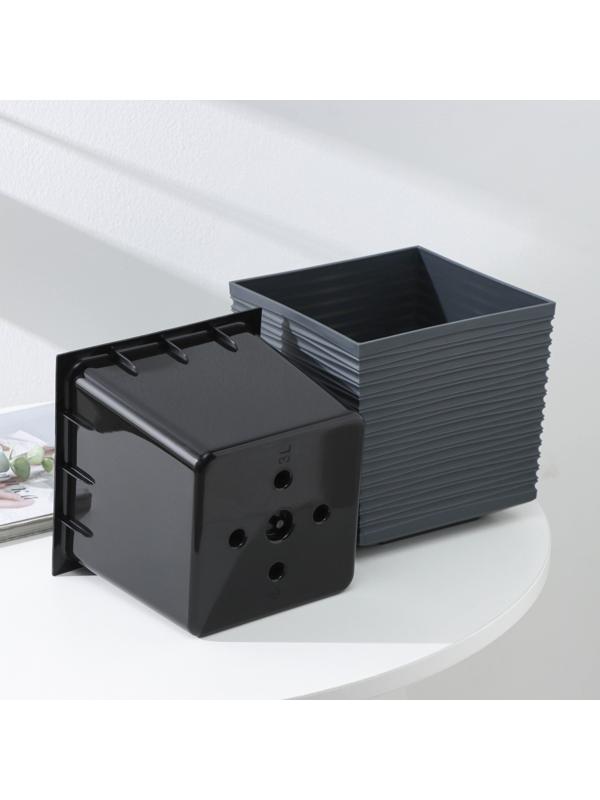 Кашпо со вставкой «Стиль», 3 л, цвет графит