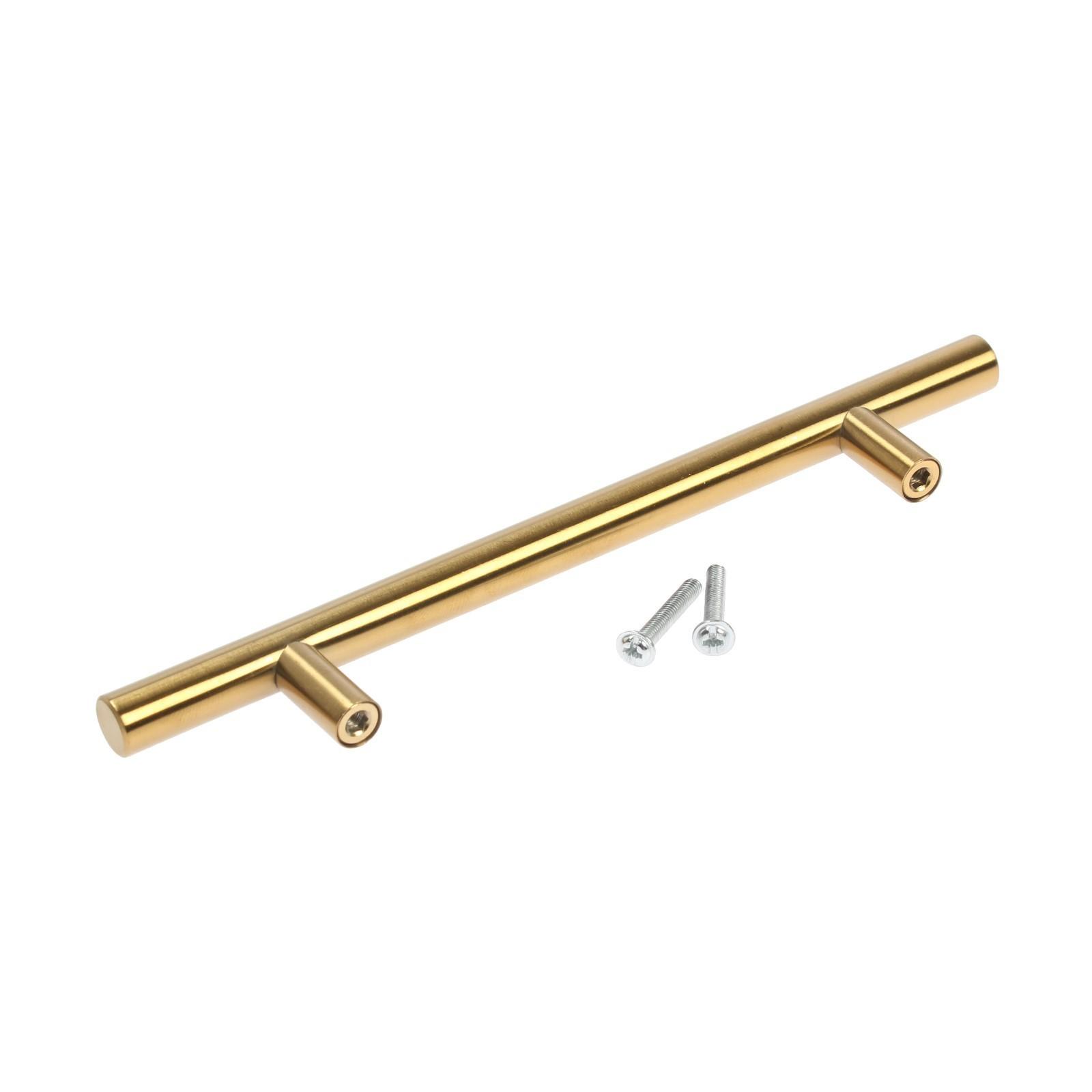 Ручка рейлинг CAPPIO, облегченная, d=12 мм, м/о 128 мм, цвет золото