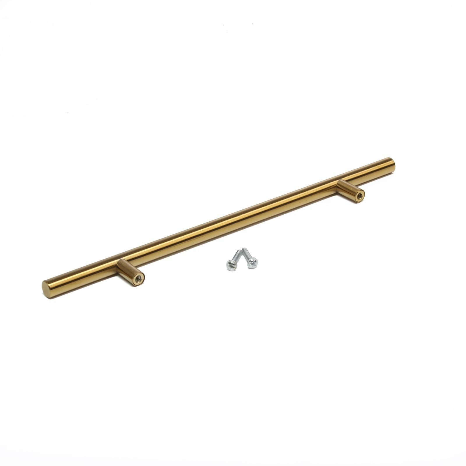 Ручка рейлинг CAPPIO, облегченная, d=12 мм, м/о 192 мм, цвет золото