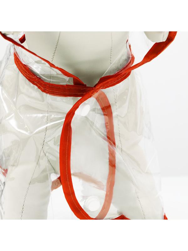 Дождевик для собак, размер M (ДС 26, ОГ 38-41, ОШ 40 см), красный