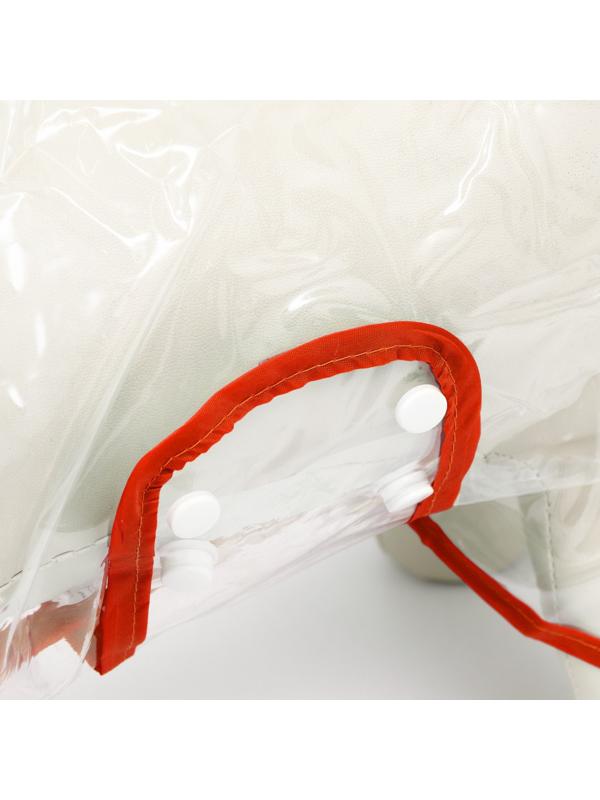 Дождевик для собак, размер M (ДС 26, ОГ 38-41, ОШ 40 см), красный