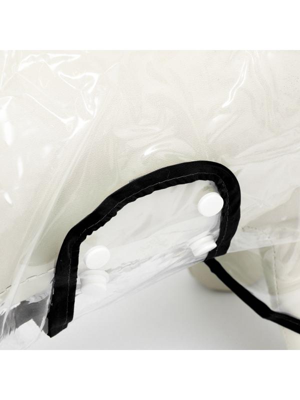 Дождевик для собак, размер S  (ДС 22, ОГ 35-38, ОШ 36 см), чёрный