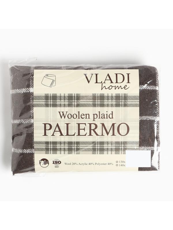 Плед Palermo 140х200см, белый/серый, шерсть 20%, пан 40%, полиэстер 40%