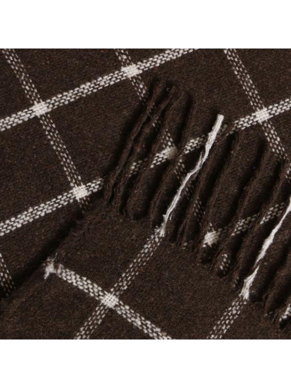 Плед Palermo 140х200см, белый/серый, шерсть 20%, пан 40%, полиэстер 40%