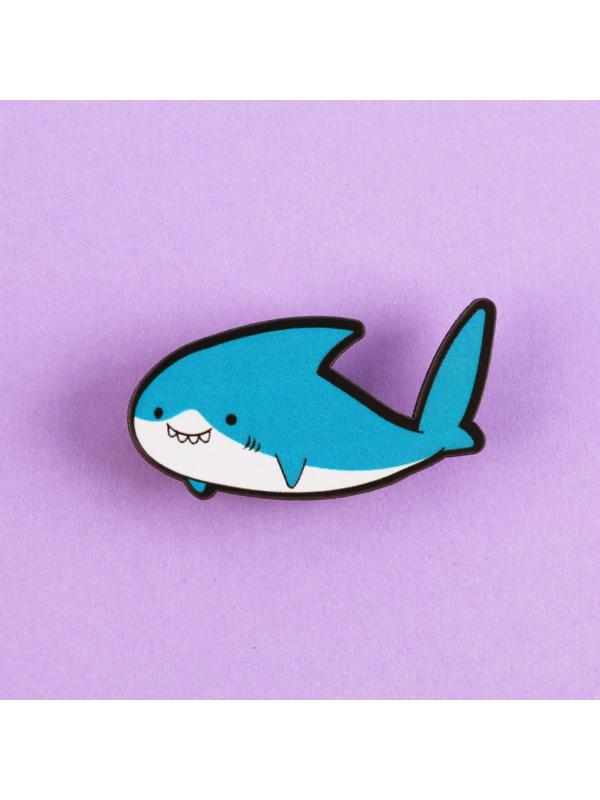 Значок-талисман деревянный «Акула», 4 х 2,5 см