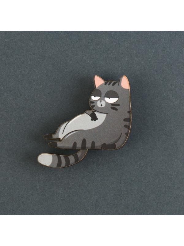 Значок деревянный «Талисман на пофигизм», 4 х 3,7 см