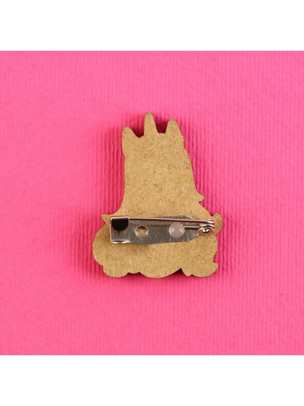 Значок деревянный «Девочка единорог», аниме, 2,6 х 3,3 см