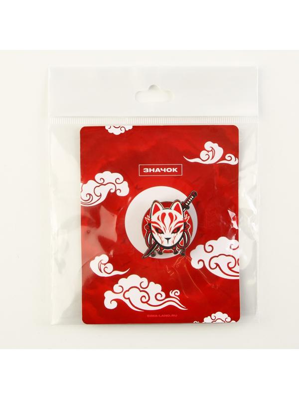 Значок деревянный «Кицунэ», аниме, 2,9 х 3,3 см