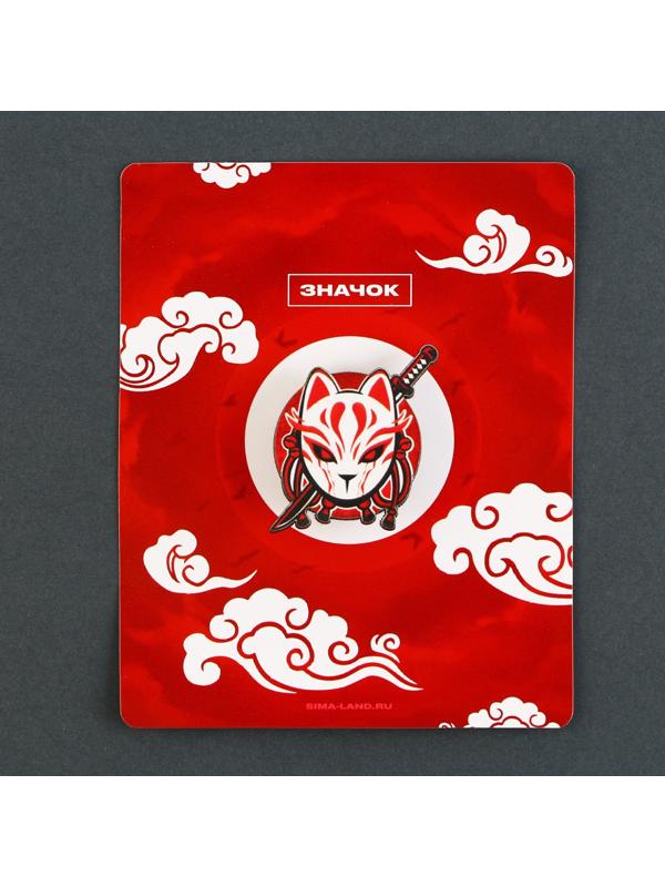 Значок деревянный «Кицунэ», аниме, 2,9 х 3,3 см