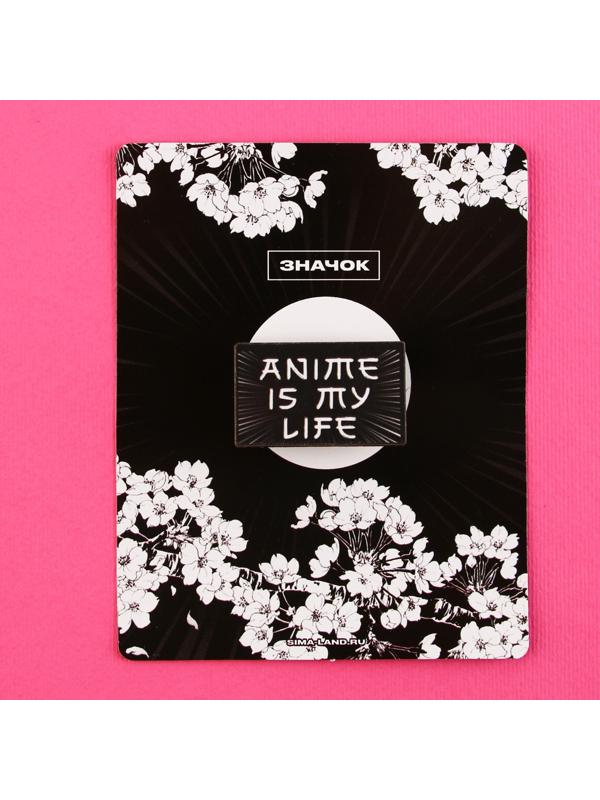 Значок деревянный «Anime is my life», аниме, 3,3 х 2 см