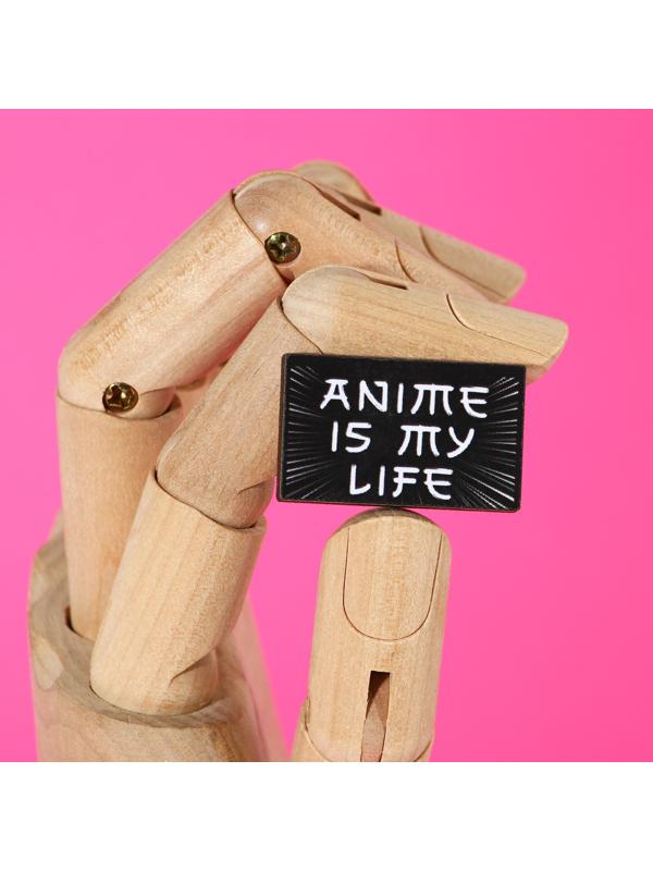 Значок деревянный «Anime is my life», аниме, 3,3 х 2 см