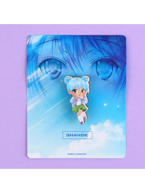 Значок деревянный «Милашка», аниме, 2 х 3,7 см